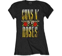 Rockoff Trade Damen N' Roses Big Guns T-Shirt, Schwarz, M