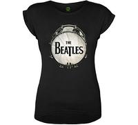 Rockoff Trade Damen-T-Shirt The Beatles Blkl Drum Gr. 38, Schwarz