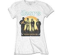 Rockoff Trade Damen Doors Waiting for The Sun T-Shirt, weiß, 36