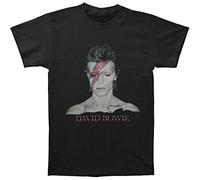 Rockoff Trade Herren David Bowie Aladdin Sane T-Shirt Gr. L, Schwarz