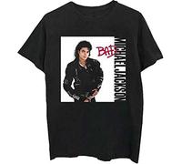Rockoff Trade Herren Michael Jackson Bad T-Shirt, Schwarz (Black Black), Medium