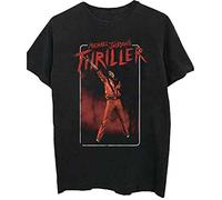 Rockoff Trade Herren Michael Jackson Thriller White Red Suit T-Shirt, Schwarz (Black Black), Large