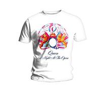 Rockoff Trade Herren Queen A Night at The Opera T-Shirt, Weiß (White White), XX-Large