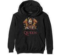 Rockoff Trade Herren Queen Classic Crest Pullover Kapuzenpullover, Schwarz (Black Black), Small