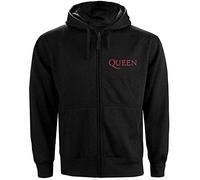 Rockoff Trade Herren Queen Classic Crest Zip (Back Print) Kapuzenpullover, Schwarz (Black Black), XX-Large
