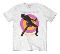 Rockoff Trade Herren Queen Fearless T-Shirt, Weiß (White White), X-Large