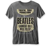 Rockoff Trade Herren The Beatles Carnegie Hall Burnout T-Shirt, Grau (Anthrazit), XX-Large