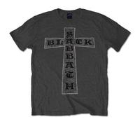 Rockoff Trade Herren T-Shirt Black Sabbath Cross, Grau (Anthrazit), XL