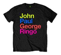 Rockoff Trade Herren The Beatles Jpg&r Pepper Suit Colours T-Shirt, Schwarz, XL