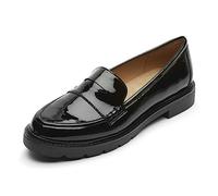 Rockport Women's Kacey Penny Loafer Flat, Schwarz Lack, 7.5 Wide