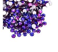 Rockreyoa 1440pcs Hotfix Strasssteine Glas Glitzersteine Strasssteine mit Flacher Rückseite Kristall Glitzersteine Glas Runde Strasssteine Nagelkunst Edelsteine Klar Strasssteine Mischfarben SS20