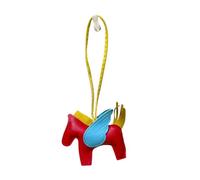 Rockreyoa Cartoon-Pferde-Anhänger Autoschlüsselanhänger Ledertaschen-Anhänger Taschenanhänger Bag Charms Geldbörsenanhänger Keychain Cute Pony-Schlüsselanhänger für Handtasche Rucksack rot-blau