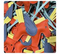 Rockreyoa Cartoon-Pferde-Anhänger Autoschlüsselanhänger Ledertaschen-Anhänger Taschenanhänger Bag Charms Geldbörsenanhänger Keychain Cute Pony-Schlüsselanhänger für Handtasche Rucksack Orange Blau