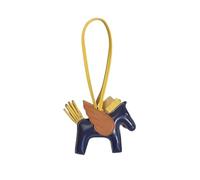 Rockreyoa Cartoon-Pferde-Anhänger Autoschlüsselanhänger Ledertaschen-Anhänger Taschenanhänger Bag Charms Geldbörsenanhänger Keychain Cute Pony-Schlüsselanhänger für Handtasche Rucksack Blau Braun