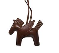 Rockreyoa Cartoon-Pferde-Anhänger Autoschlüsselanhänger Ledertaschen-Anhänger Taschenanhänger Bag Charms Geldbörsenanhänger Keychain Cute Pony-Schlüsselanhänger für Handtasche Rucksack Reines Grau