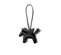 Rockreyoa Cartoon-Pferde-Anhänger Autoschlüsselanhänger Ledertaschen-Anhänger Taschenanhänger Bag Charms Geldbörsenanhänger Keychain Cute Pony-Schlüsselanhänger für Handtasche Rucksack Schwarz