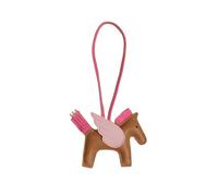 Rockreyoa Cartoon-Pferde-Anhänger Autoschlüsselanhänger Ledertaschen-Anhänger Taschenanhänger Bag Charms Geldbörsenanhänger Keychain Cute Pony-Schlüsselanhänger für Handtasche Rucksack Kaffee-Pulver