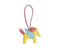 Rockreyoa Cartoon-Pferde-Anhänger Autoschlüsselanhänger Ledertaschen-Anhänger Taschenanhänger Bag Charms Geldbörsenanhänger Keychain Cute Pony-Schlüsselanhänger für Handtasche Rucksack Gelb Blau