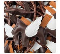 Rockreyoa Cartoon-Pferde-Anhänger Autoschlüsselanhänger Ledertaschen-Anhänger Taschenanhänger Bag Charms Geldbörsenanhänger Keychain Cute Pony-Schlüsselanhänger für Handtasche Rucksack Curry Weiß