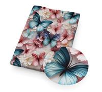 Rockreyoa Floraler Stoff Wasserfester Stoff Polyester-Gewebe Dünner Stoff Gewebter Stoff Patchwork Stoffe Bedruckter Stoff Meterware Stoff Stoffe zum Nähen Dekostoff DIY Basteln Stoffe 50x145cm