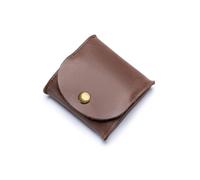 Rockreyoa Leder Münzbörsen Mini Geldbörse Schlüssel Brieftasche Retro japanische Klein Damen Geldbeutel Knipsbörse Geldklammer Kaffee 1 Stück