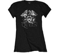 Rocks-off Damen Queen Crest Logo Diamante T-Shirt (1er Pack)
