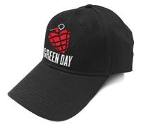 Rocks-Off Green Day Baseball Cap Grenade Band Logo Nue offiziell Schwarz Unisex
