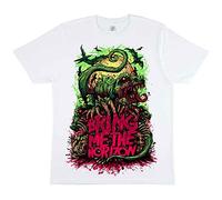 Rocks-Off Herren Bring Me The Horizon Dinosaur T-Shirt Weiß