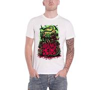 Rocks-off Herren Bring Me The Horizon Dinosaur T-Shirt Weiß