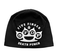 Rocks-off Official Five Finger Death Punch Schwarze Beanie aus Heller Baumwolle für Männer