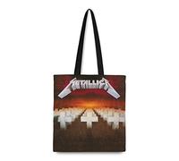 Rocksax Metallica Tragetasche - Master of Puppets, Schwarz, Standard, Schwerer Canvas-Shooper aus Fairtrade-Recycling-Material