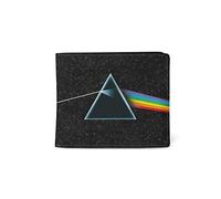 Rocksax Unisex Pink Floyd Geldbörse Dark Side of The Moon Reisezubehör-Bi-Fold-Brieftasche, Schwarz