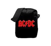 Rocksax Umhängetasche AC/DC Red Logo Messenger Bag 21 cm x 16 cm x 5,5 cm - Offizielles Lizenzprodukt, Schwarz, Einheitsgröße, Umhängetasche