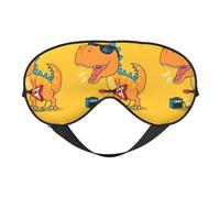 ROCKSTAR Dinosaurier Schlafmaske, Augenmasken für Schlaf Doppelseitige Schlafmasken für Damen Herren, Verdunkelung Augenabdeckungen zum Schlafen, Reisen