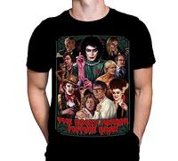Rocky Horror Show If Herren-T-Shirt, Gothic-Horror-Filmdruck, schwarzes Baumwoll-T-Shirt, Filmposter, Schwarz , S