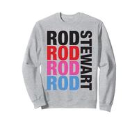 Rod Stewart Wiederholungsname Sweatshirt, Unisex für Erwachsene, Grau Meliert, XXL