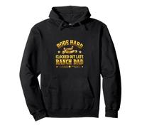 Rode Hard Clocked Out Late Ranch Dad Humorvoller Spruch Pullover Hoodie