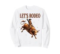 Rodeo Cowboy Bull Riding Western Vintage Country Grafik Sweatshirt