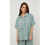 Rodier Lin Leinen-Hemd in Grün - Größe XL/XXL | Damen Blusen