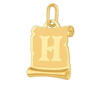 Rodium - Goldene Anhänger Buchstabe, 14 Karat Gold/ 585er Feingehalt, Charms für Halskette oder Ketten Armband, Ideales Geschenke für Damen, Kettenanhänger für Goldschmuck - H