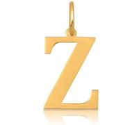 Rodium - Goldene Anhänger, Buchstabe Z, 14 Karat Gold/ 585er Feingehalt, Charms für Halskette oder Ketten Armband, Ideales Geschenke für Damen, Kettenanhänger für Goldschmuck