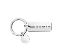 RODMAIE Herz Schlüsselanhänger “ Pass auf dich auf ”, Gravierte Schriftart,schutzenge, schlüsselanhänger auto personalisiert, geschenke für Führerschein Geburtstag Weihnachten (Silber 3)