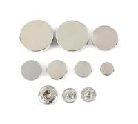 Rodsah 10 Stück 10 - 25 mm Metalldruckknöpfe, Taschen, Mäntel, Verschlüsse, Druckknopf für Kleidung, Nähzubehör,Silber,20mm