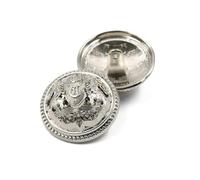 Rodsah 10 Stück 15/20/25 mm europäische Retro-Nähknöpfe für Hemdjackenknöpfe Metallknöpfe für Kleidung,Silber,15mm