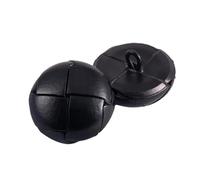 Rodsah 10 Stück 15 mm - 25 mm Farbiger Lederknopf, Mantel, Windjacke, Retro-geflochtener Leder-Dekorationsknopf,Schwarz,20mm