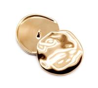 Rodsah 10 Stück 21/25/30 mm dekorative Knöpfe, unregelmäßige, Flache, goldene Knöpfe für Hemden, Mäntel, Nähzubehör,30mm