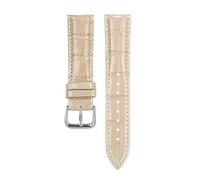 Rodsah 12/14/16/18/20/22 mm, Herren/Damen, Vintage-Lederarmband, universelles Uhrenarmband, Ersatzriemen,Beige,20mm