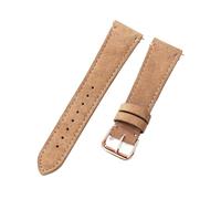 Rodsah 20 mm 22 mm Uhrenarmband aus weichem Wildleder, Vintage-Leder, Schnellverschluss-Uhrenarmband,20mm
