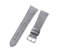 Rodsah 20 mm 22 mm Uhrenarmband aus weichem Wildleder, Vintage-Leder, Schnellverschluss-Uhrenarmband,Grau,22mm