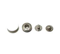 Rodsah 20 Stück 12/15/17 mm Farbiger Druckknopf für Kleidung Druckknöpfe zum Selbermachen, Nähzubehör für Kleidung und Taschen,Weiß,15mm